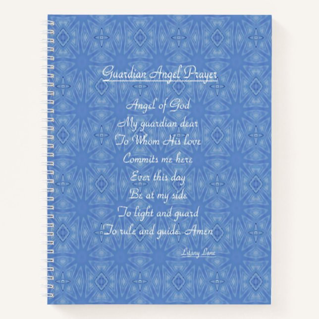 Carnet Guardian Angel Prière Bleu (Devant)