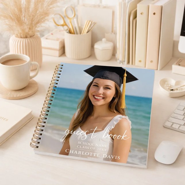 Carnet Guest book graduation photo script  (Créateur téléchargé)