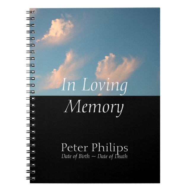 Carnet GuestBook commémoratif de souvenir du nuage 1 de (Devant)