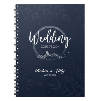 Carnet Guestbook de mariage - oiseau rustique sur le