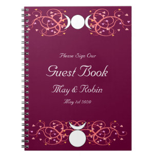 Carnet Guestbook de réception de mariage de Wiccan de