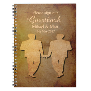 Carnet Guestbook gai de mariage de texture vintage