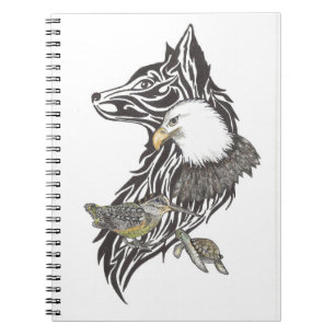 Carnet Guides animaux du loup, bécasse, aigle, tortue