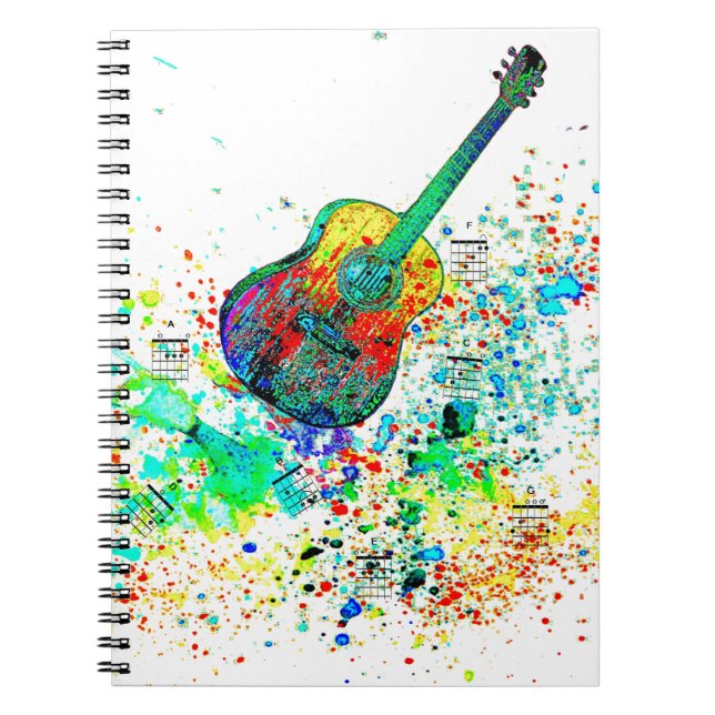 Carnet Guitar et chords splatter (Devant)