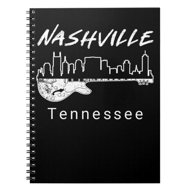 Carnet Guitare Country Music Souvenir Cadeau Nashville (Devant)