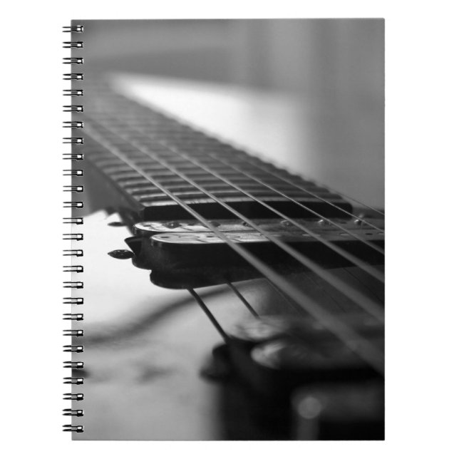 Carnet Guitare noire et blanche (Devant)