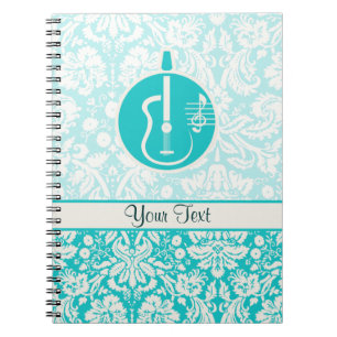 Carnet Guitares acoustiques turquoises