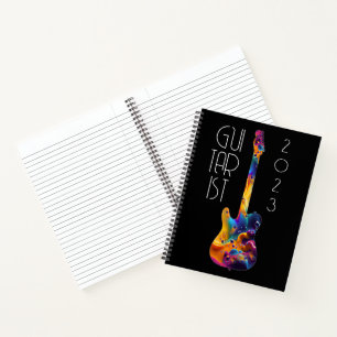 CARNET GUITARISTE 2023 GUITARE COLORÉE GROUPE CADEAU