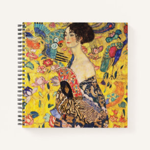 Carnet Gustav Klimt Dame avec éventail