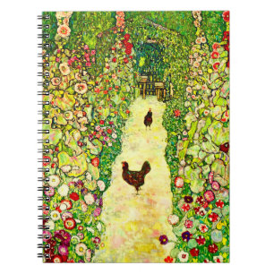 Carnet Gustav Klimt Garden with Chickens