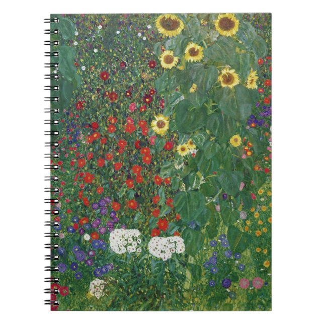 Carnet Gustav Klimt - Jardin agricole avec tournesols (Devant)