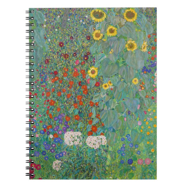 Carnet Gustav Klimt - Jardin de campagne avec tournesols (Devant)