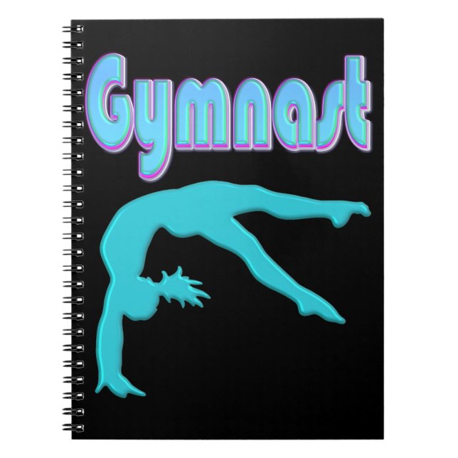Carnet Gymnaste Back Handspring Step Out Sarcelle (Devant)