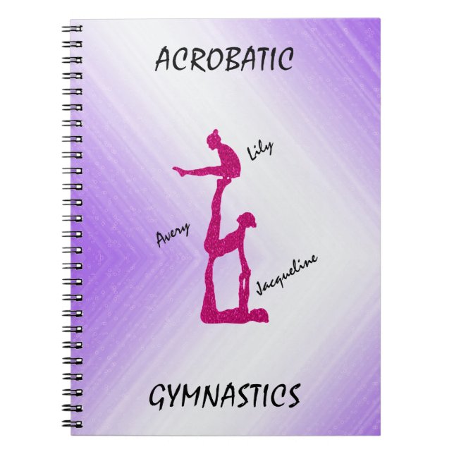 Carnet Gymnastique acrobatique Gradient avec jusqu'à 3 no (Devant)