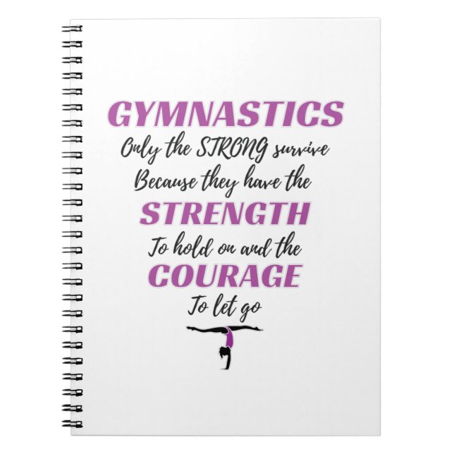 Carnet Gymnastique Cadeau Le fort Survivre Gymnaste Cadea (Devant)