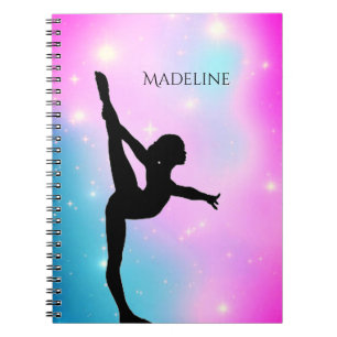 Carnet Gymnastique Gradient avec nom de Gymnaste