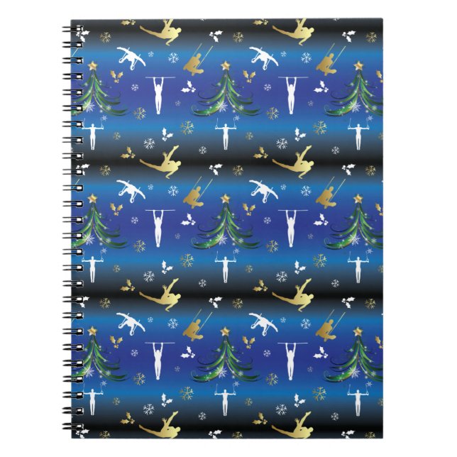 Carnet Gymnastique masculine Snowflake sapin de Noël (Devant)