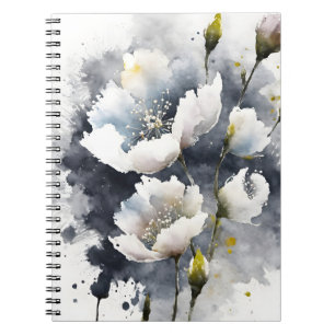 Carnet Gypsophile - Fleurs aquarelle