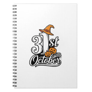 Carnet Halloween 31 octobre typographie conception de t-s