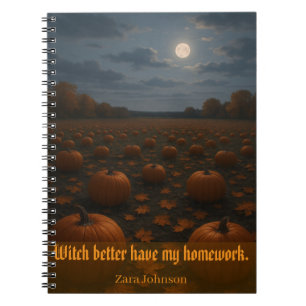 Carnet Halloween amusant personnalisable