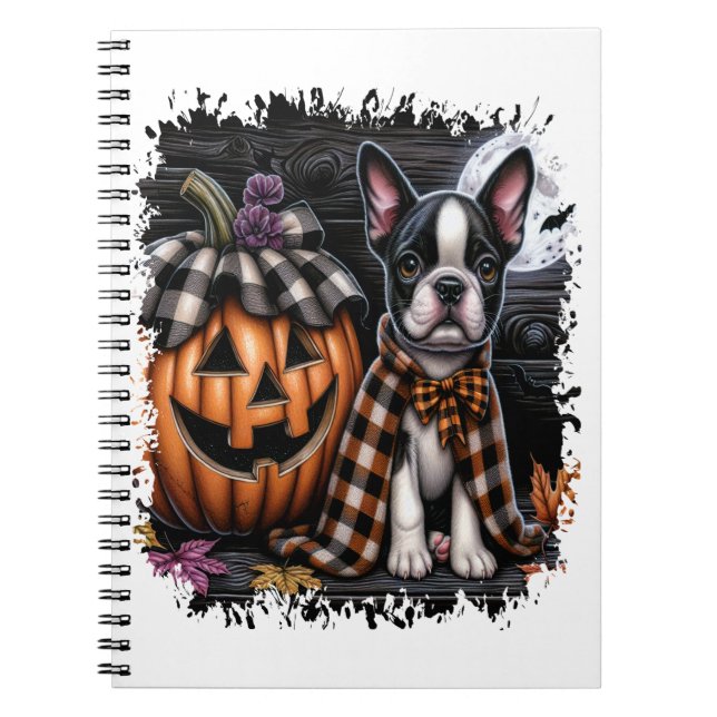 Carnet Halloween Boston Terrier Dog (Devant)