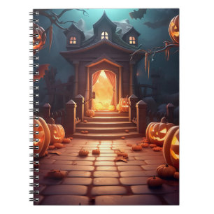 Carnet Halloween Citrouille brillant