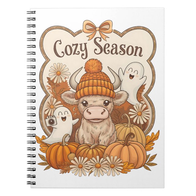 Carnet Halloween citrouille et hippique de la vache (Devant)