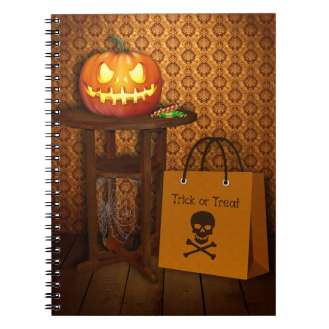 Carnet Halloween Citrouille Trick ou traitement (Devant)