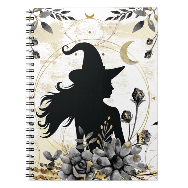 Carnet Halloween contemporain moderne sorcière 3 (Devant)