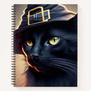 Carnet Halloween de chat noir
