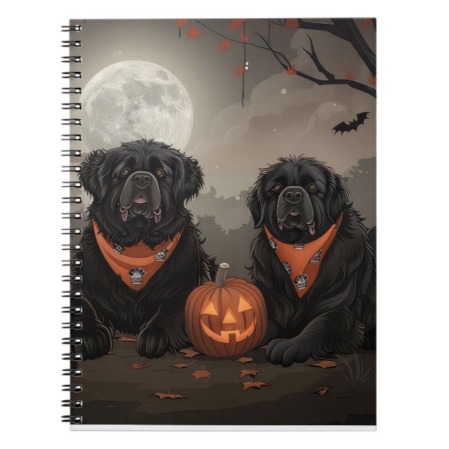Carnet Halloween de Terre-Neuve Éffrayant (Devant)