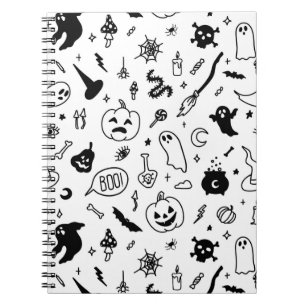 Carnet halloween doodnote revues décoration d'art