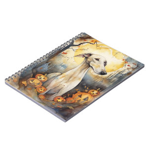 Carnet Halloween Greyhound Avec La Peur Citrouille