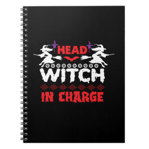 Carnet Halloween Head Witch In Charge Birthday