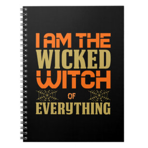 Carnet Halloween Je Suis La Méchante Sorcière De Tout