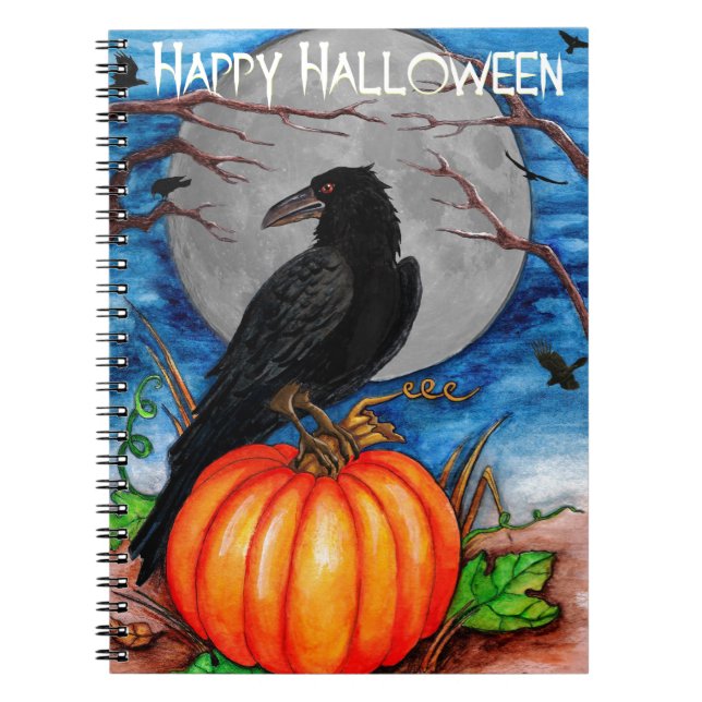 Carnet Halloween Raven (Devant)