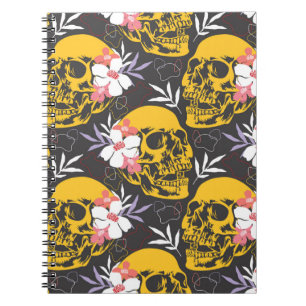Carnet Halloween sans couture motif avec coloré et effray