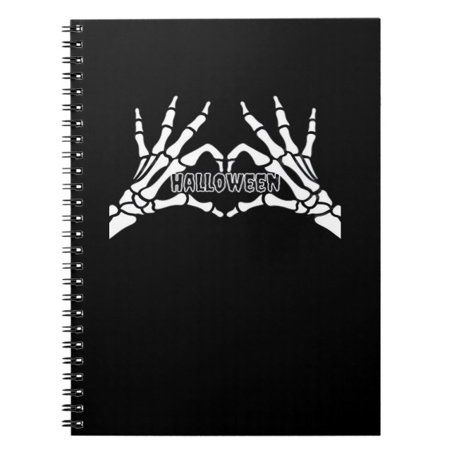 Carnet Halloween - Skeleton Hands Heart (Devant)