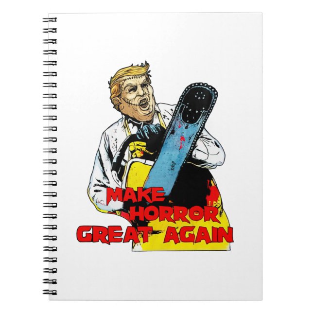 Carnet Halloween Trump Mash up Leatherface Make Horreur G (Devant)