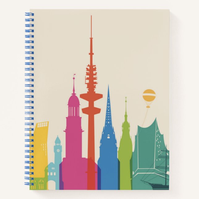 Carnet Hambourg Allemagne Skyline (Devant)