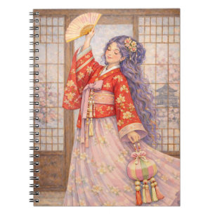 Carnet Hanbok Élégant avec Éventail