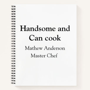 Carnet Handsome et peut cuisiner ajouter nom maître chef 