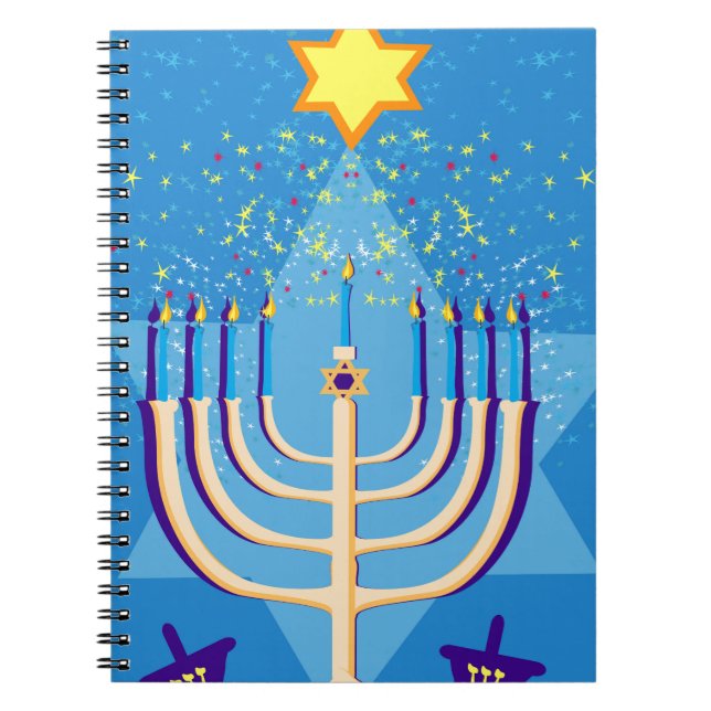 Carnet hanoukka menorah (Devant)