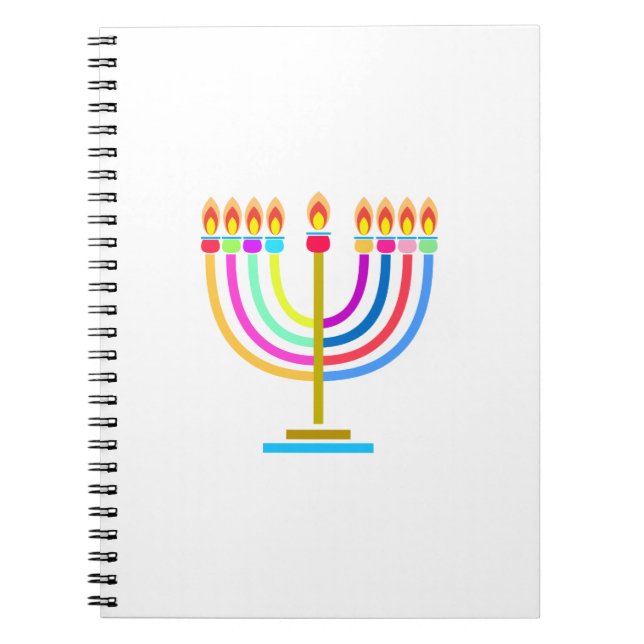Carnet Hanoukka Menorah Lights Symbole de vacances (Devant)