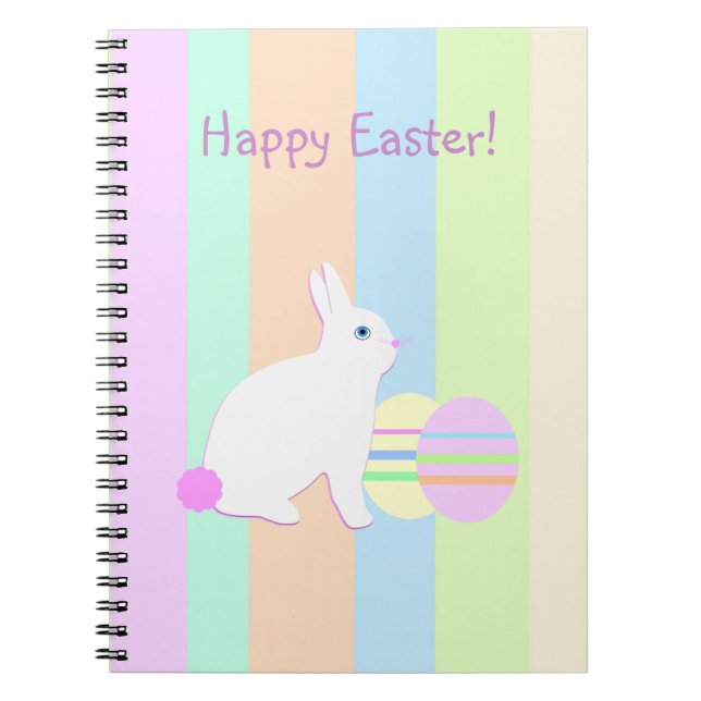 Carnet Happy Easter Bunny and Eggs (Devant)