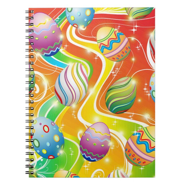 Carnet Happy Easter Eggs Festive Pattern (Devant)