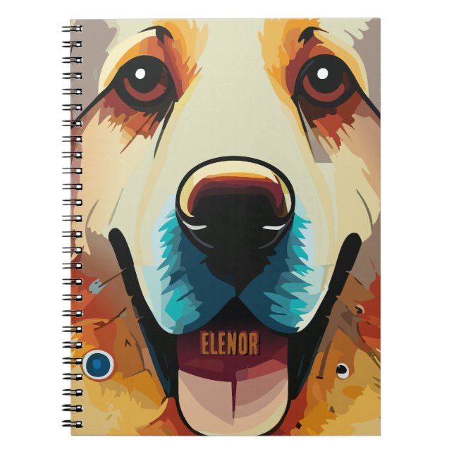 Carnet Happy Golden Retriever (Devant)