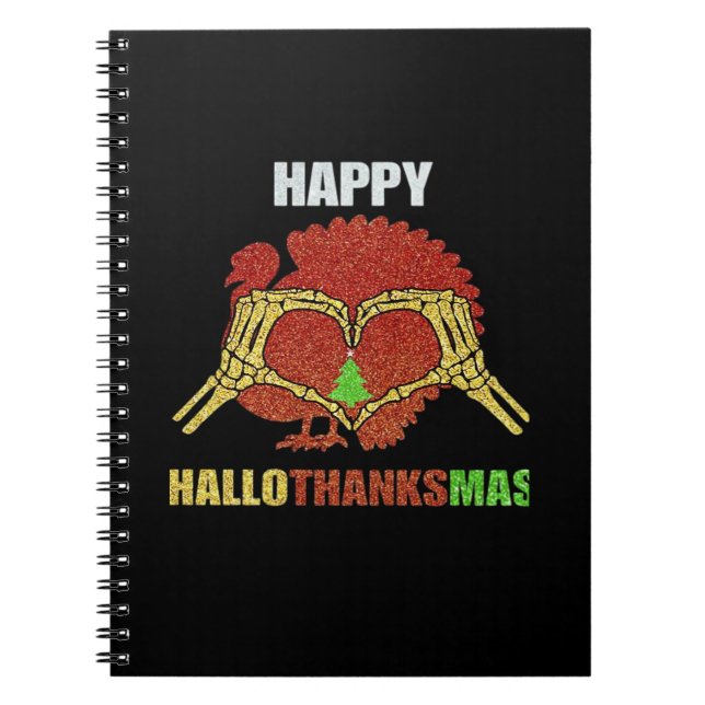 Carnet Happy Hallothanksmas Fun Holiday Season Mashup (Devant)
