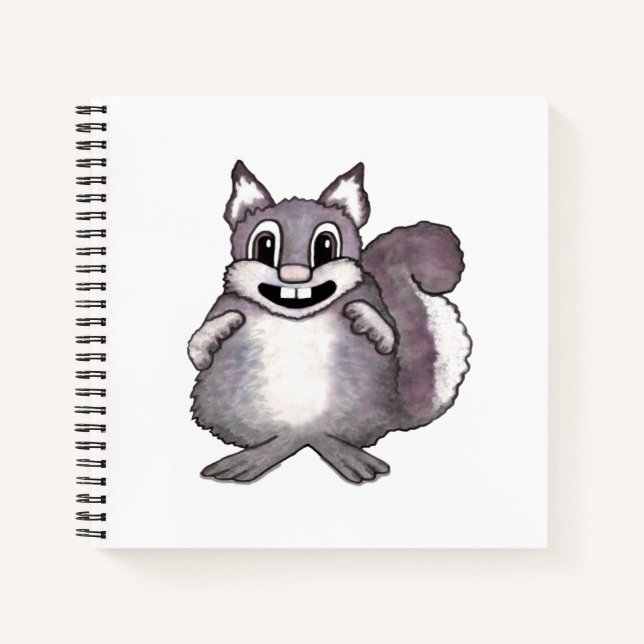 Carnet Happy Squirrel Cartoon Drawing  (Devant)