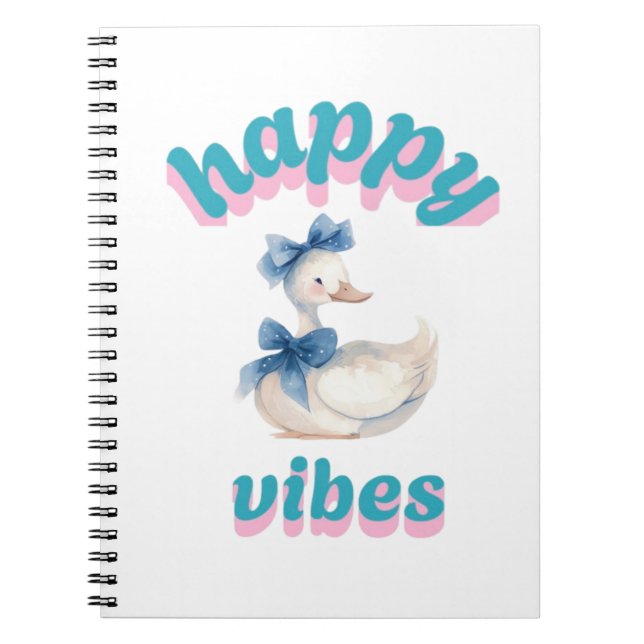Carnet Happy Vibes Duck Notebook (Devant)